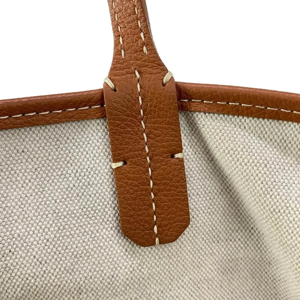Goyard Saint Louis PM Tote Bag Brown White Dark Brown Coated Canvas Leather